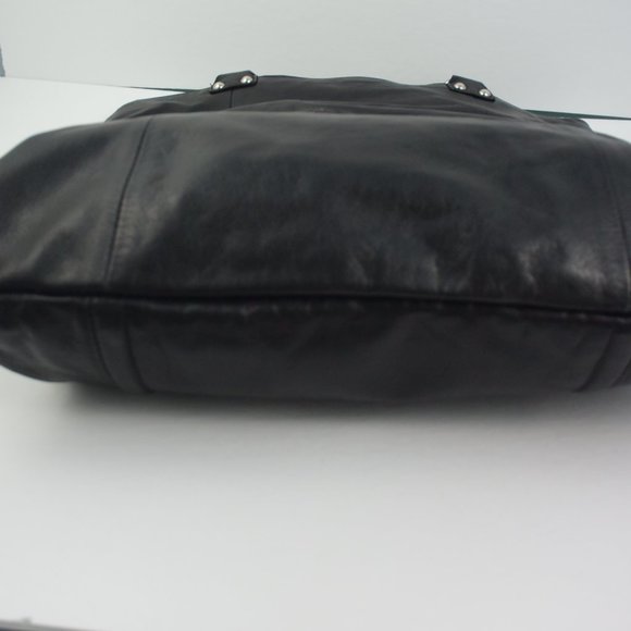 Large Calvin Klein Black Leather Tote Handbag Gently Used VG Condition - Picture 16 of 16